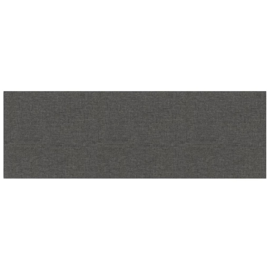 Paneles de pared 12 uds tela gris oscuro 90x30 cm 3,24