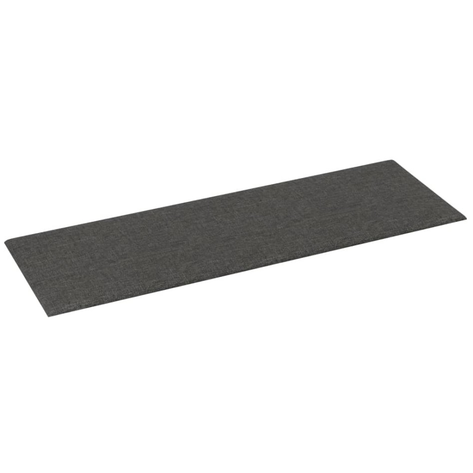 Paneles de pared 12 uds tela gris oscuro 90x30 cm 3,24