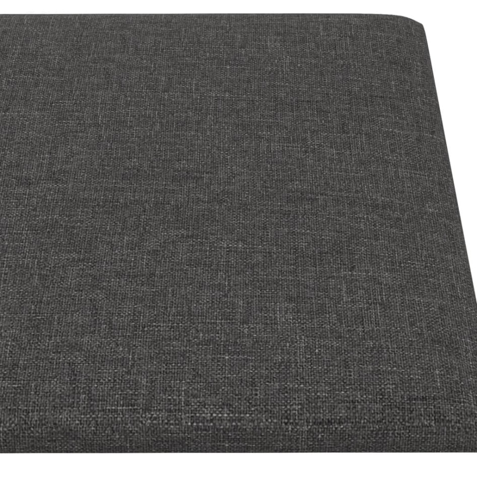 Paneles de pared 12 uds tela gris oscuro 90x30 cm 3,24