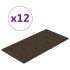Paneles de pared 12 uds cuero sintético marrón 60x30 cm 2,16