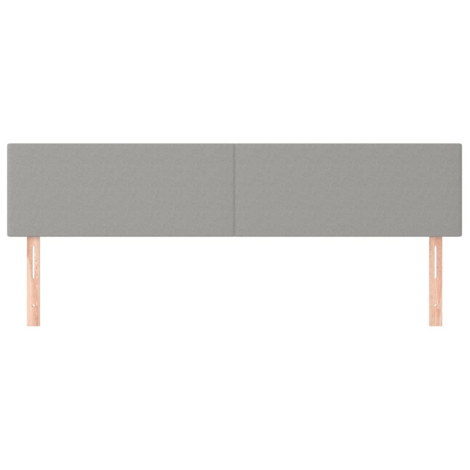 Cabeceros 2 unidades de tela gris claro 90x5x78/88