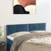 Cabeceros 2 unidades terciopelo azul oscuro 72x5x78/88 cm
