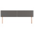 Cabeceros 2 unidades de cuero sintético gris 80x5x78/88