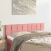 Cabeceros 2 unidades terciopelo rosa 72x5x78/88 cm