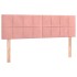 Cabeceros 2 unidades terciopelo rosa 72x5x78/88