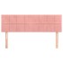 Cabeceros 2 unidades terciopelo rosa 72x5x78/88