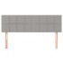 Cabeceros 2 unidades tela gris claro 72x5x78/88