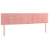 Cabeceros 2 unidades de terciopelo rosa 80x5x78/88