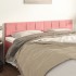 Cabeceros 2 unidades de terciopelo rosa 100x5x78/88