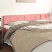 Cabeceros 2 unidades de terciopelo rosa 100x5x78/88 cm