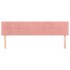 Cabeceros 2 unidades de terciopelo rosa 100x5x78/88