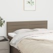 Cabeceros 2 unidades tela gris taupe 72x5x78/88 cm