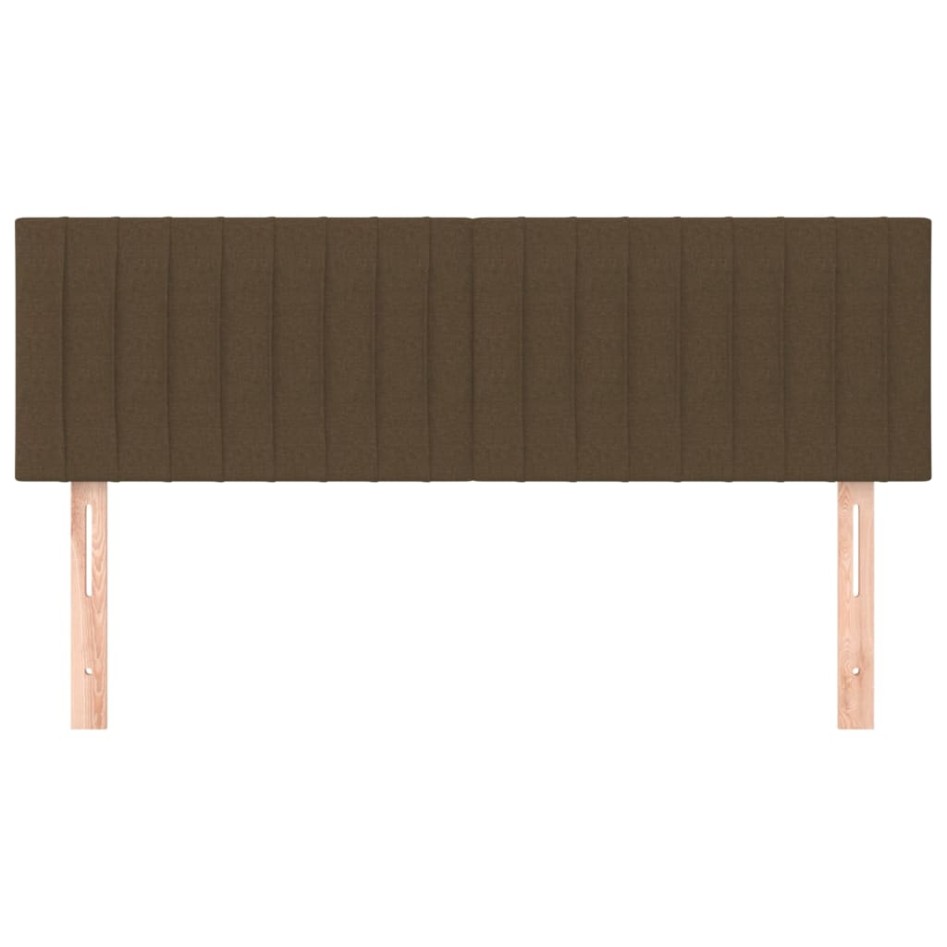 Cabeceros 2 unidades tela marrón oscuro 72x5x78/88