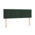 Cabeceros 2 unidades terciopelo verde oscuro 72x5x78/88