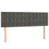 Cabeceros 2 unidades terciopelo gris oscuro 72x5x78/88