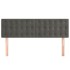 Cabeceros 2 unidades terciopelo gris oscuro 72x5x78/88