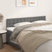 Cabeceros 2 unidades de cuero sintético gris 90x5x78/88cm