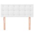 Cabecero de cuero sintético blanco 90x5x78/88