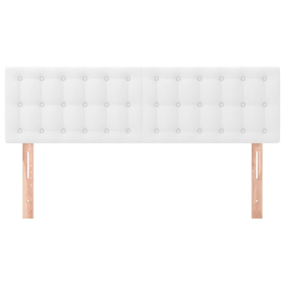 Cabeceros 2 unidades cuero sintético blanco 72x5x78/88