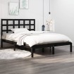 Estructura de cama madera maciza de pino negro 120x200 cm
