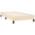 Estructura de cama sin colchón tela crema 90x200