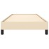 Estructura de cama sin colchón tela crema 90x200