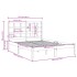 Estructura de cama doble pequeña madera maciza blanca