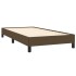 Estructura de cama sin colchón tela marrón oscuro 90x200