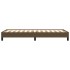 Estructura de cama sin colchón tela marrón oscuro 90x200