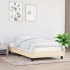 Estructura de cama sin colchón tela crema 90x190