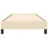 Estructura de cama sin colchón tela crema 90x190