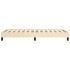 Estructura de cama sin colchón tela crema 90x190