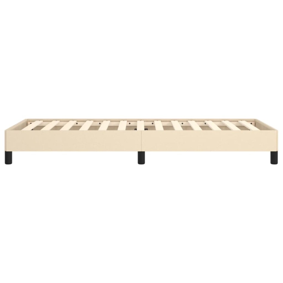 Estructura de cama sin colchón tela crema 90x190