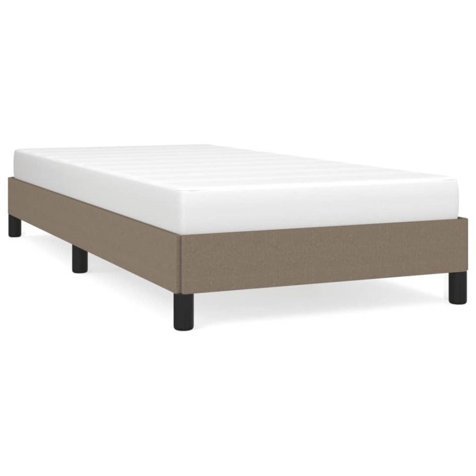 Estructura de cama sin colchón tela gris taupe 100x200