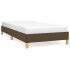 Estructura de cama sin colchón tela marrón oscuro 90x200