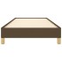 Estructura de cama sin colchón tela marrón oscuro 90x200