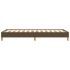 Estructura de cama sin colchón tela marrón oscuro 90x200