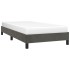 Estructura de cama sin colchón terciopelo gris oscuro 80x200