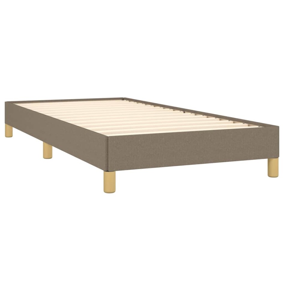 Estructura de cama sin colchón tela gris taupe 90x190