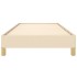 Estructura de cama sin colchón tela crema 80x200