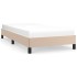 Estructura cama sin colchón cuero sintético capuchino 80x200