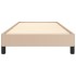 Estructura cama sin colchón cuero sintético capuchino 80x200
