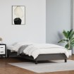 Estructura de cama sin colchón cuero sintético gris 90x190 cm