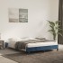 Estructura de cama sin colchón terciopelo azul oscuro