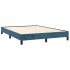 Estructura de cama sin colchón terciopelo azul oscuro