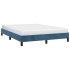 Estructura de cama sin colchón terciopelo azul oscuro