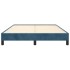 Estructura de cama sin colchón terciopelo azul oscuro