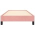 Estructura de cama sin colchón terciopelo rosa 90x200