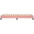 Estructura de cama sin colchón terciopelo rosa 90x200
