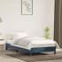 Estructura de cama sin colchón terciopelo azul oscuro